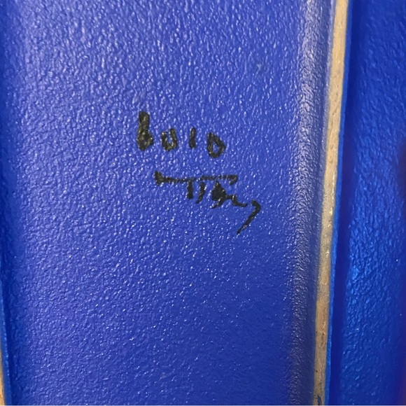 Vintage Bitossi Blue Glaze Campus Pattern Italian Rectangular Plate - Picture 12 of 13